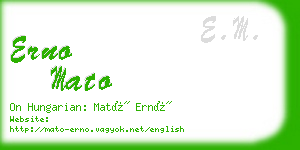 erno mato business card